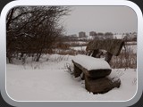 3 Bank im Schnee
